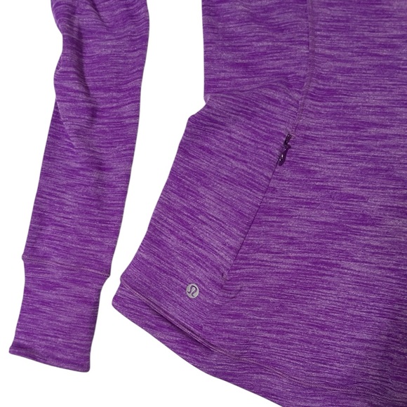 Lululemon Runderful Long Sleeve Heathered Tender Violet Sz 6 - Picture 12 of 16